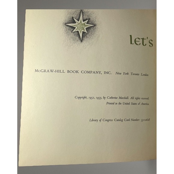 Vintage 1953 Lets Keep Christmas Peter Marshall Hardcover Dust Jacket Book - Picture 4 of 7